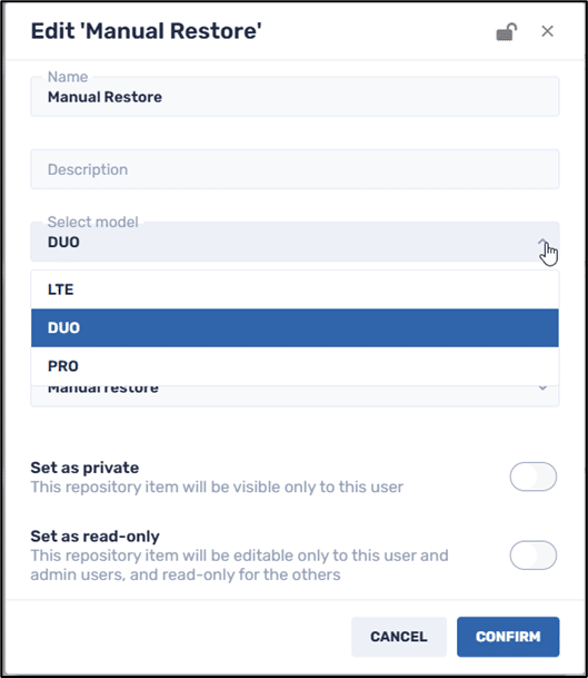 Smart Recovery repository item