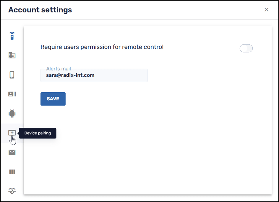 Location of Device Pairing command