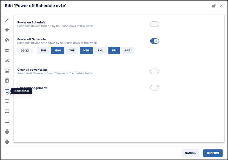 Device Settings repository item