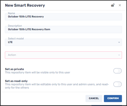 New Smart Recovery LITE Option