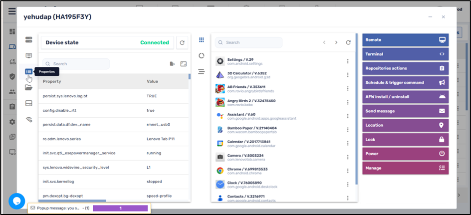 Advanced URL Parameter-- Properties example