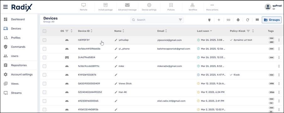 Advanced URL Parameter--Device Data example