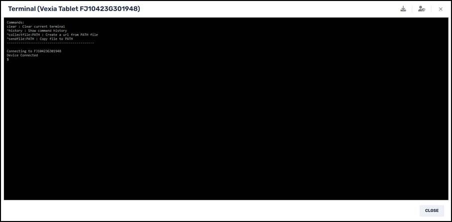 live terminal interface