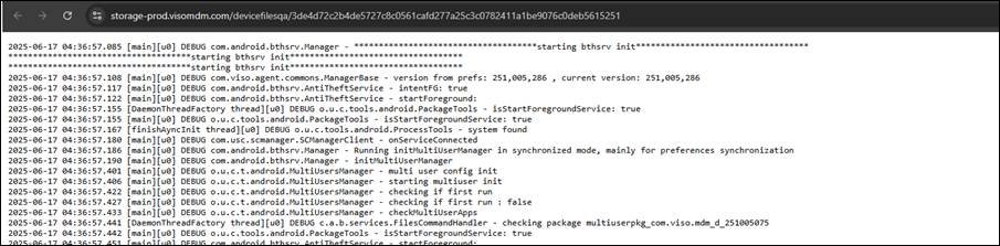 Log file of terminal commands